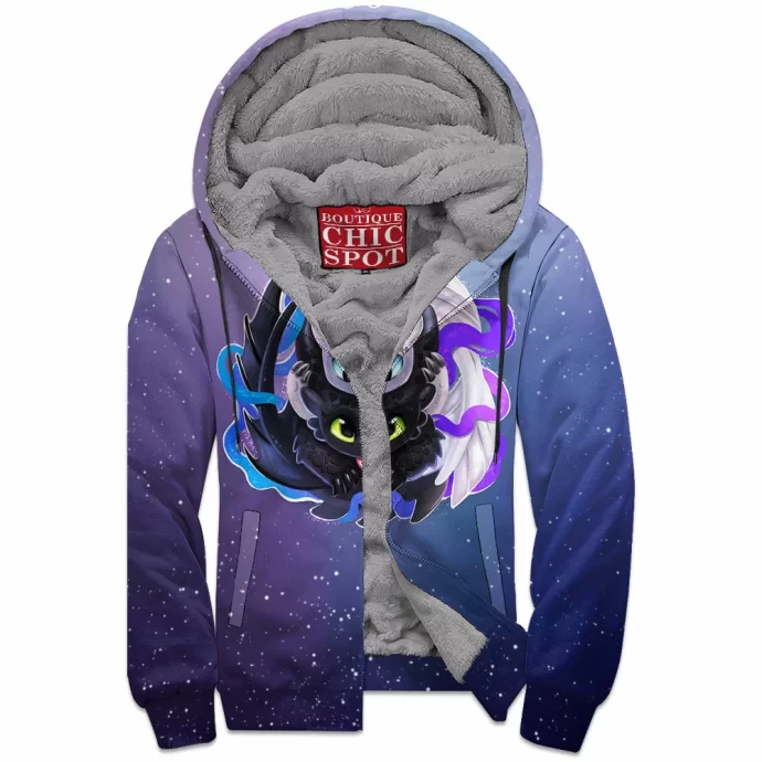 Night Light Fury Zip Fleece Hoodie