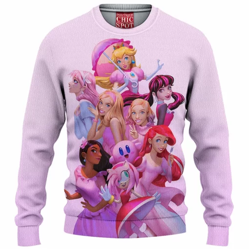 Pink Characters Disney Knitted Sweater
