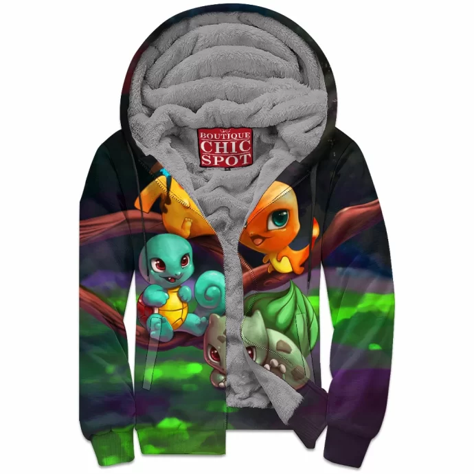 Gen 1 Pokemon Zip Fleece Hoodie