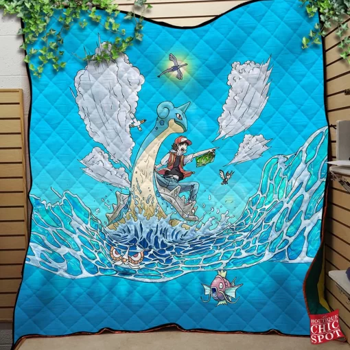 Water Pokemon Quilt Blanket