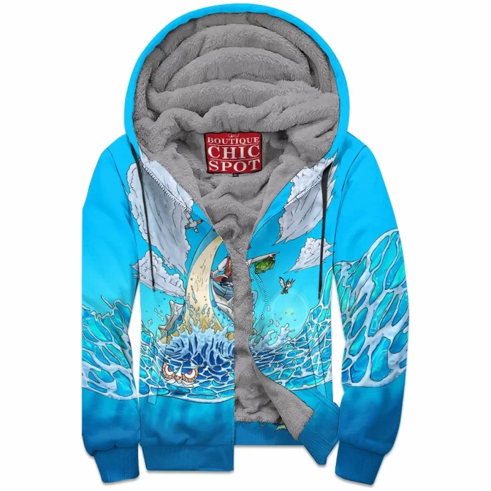 Water Pokemon Zip Fleece Hoodie