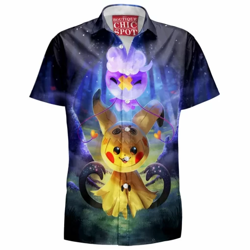 Spooky Drifloon And Pikachu Hawaiian Shirt