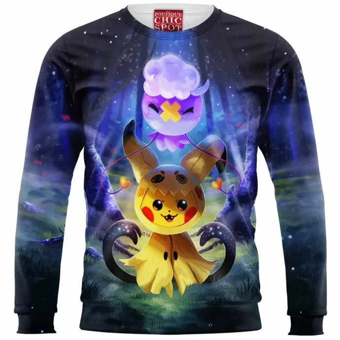 Spooky Drifloon And Pikachu Sweatshirt