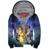 Anime Zip-Fleece-Hoodie, Pikachu Zip-Fleece-Hoodie, Pokemon Zip-Fleece-Hoodie