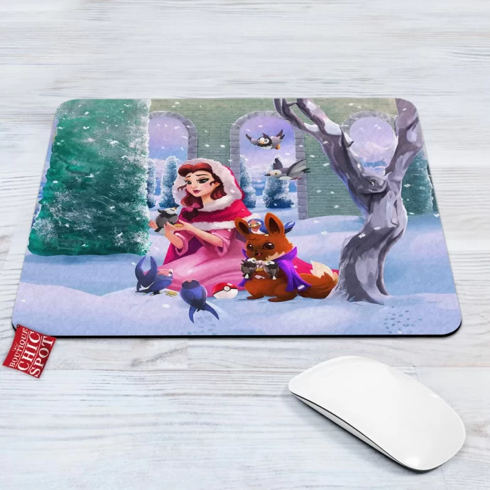 Belle And Eevee Mouse Pad