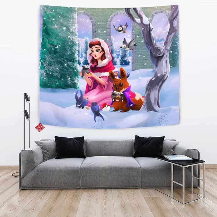 Belle And Eevee Tapestry