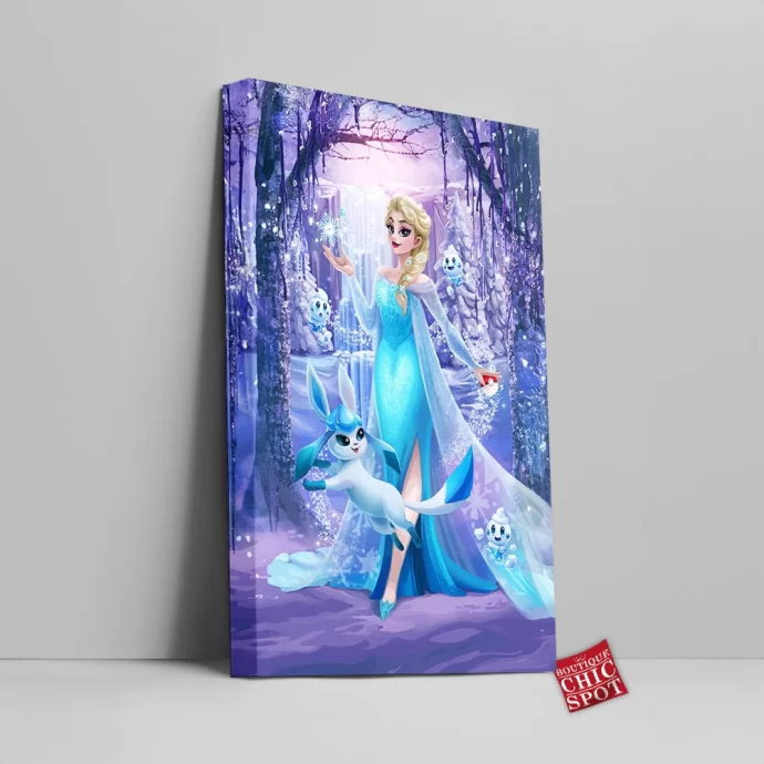 Elsa Glaceon Canvas Wall Art