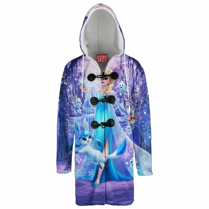 Elsa And Glaceon Hooded Cloak Coat