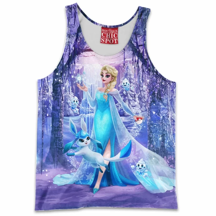 Elsa And Glaceon Tank Top