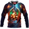 Anime Fleece-Hoodie, Charizard Fleece-Hoodie, Pokemon Fleece-Hoodie