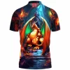 Anime Polo Shirt, Charizard Polo Shirt, Pokemon Polo Shirt