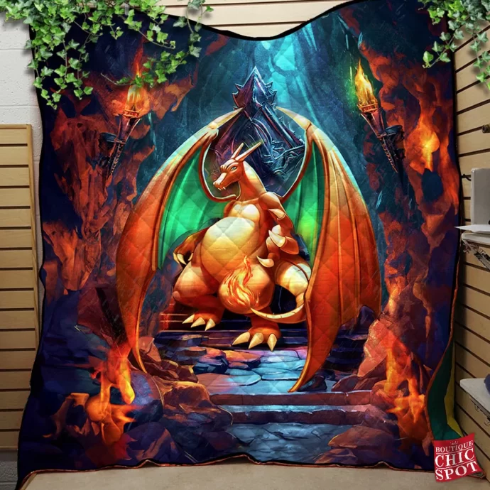 Charizard Quilt Blanket