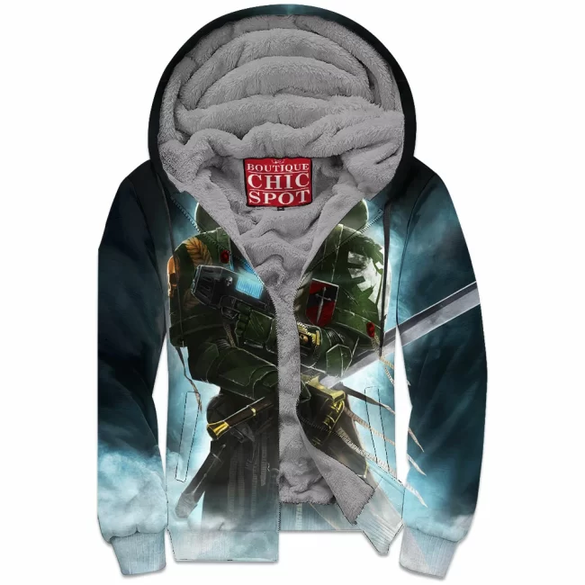D HANG Boutique 0157 Zip Fleece Hoodie