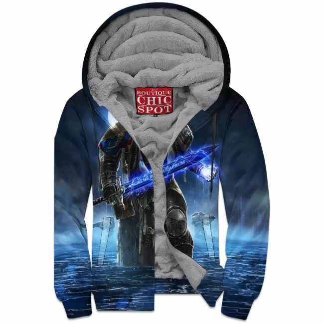 D HANG Boutique 0158 Zip Fleece Hoodie