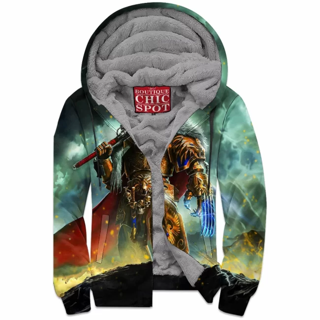 D HANG Boutique 0159 Zip Fleece Hoodie
