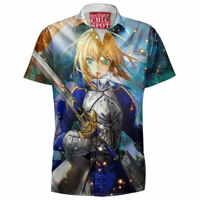 Anime Hawaiian-Shirt, Fate Stay Night Hawaiian-Shirt, Saber Hawaiian-Shirt