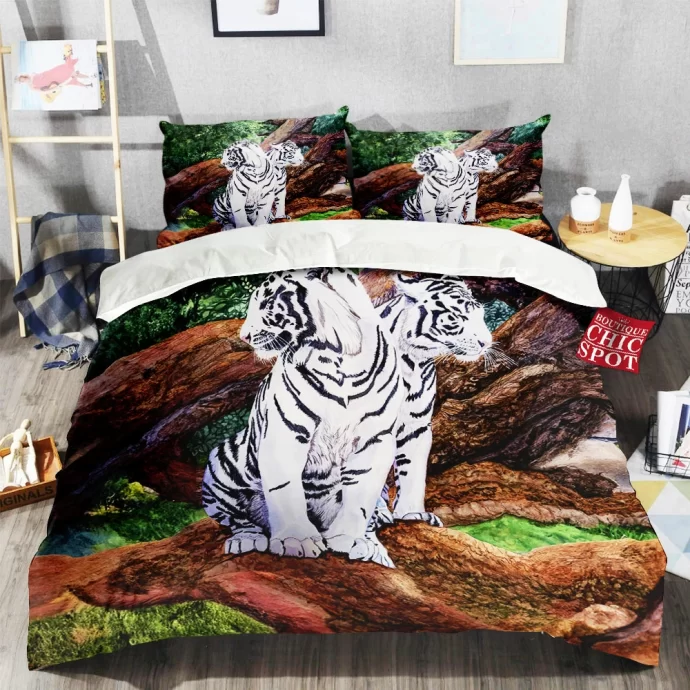 White Tiger Bedding Set