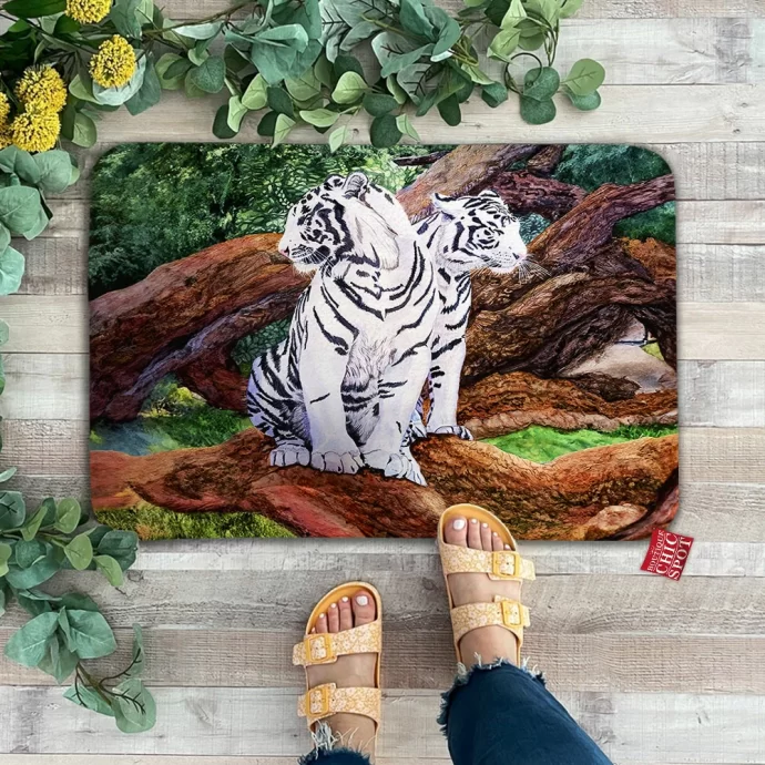 White Tiger Doormat