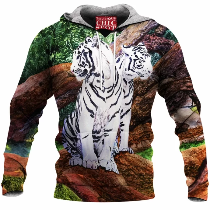 White Tiger Fleece Hoodie