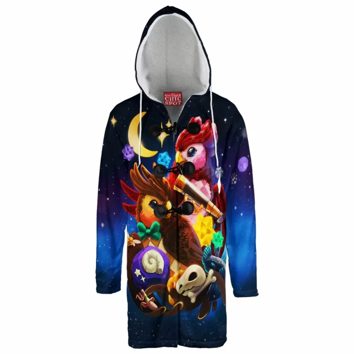 Birds Hooded Cloak Coat