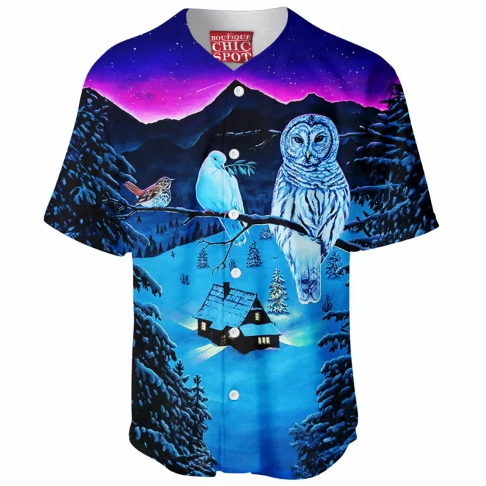 Winter Owl Baseball Jersey