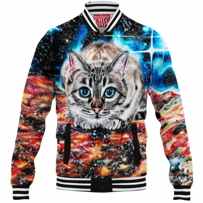 Space Cat Baseball Jacket