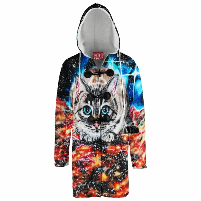 Space Cat Hooded Cloak Coat