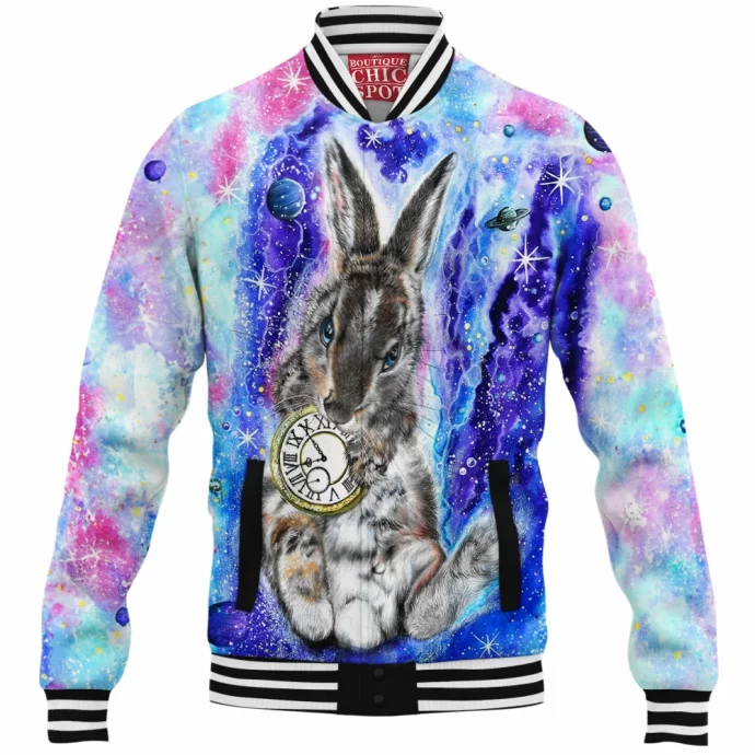 Space Rabbit Baseball Jacket