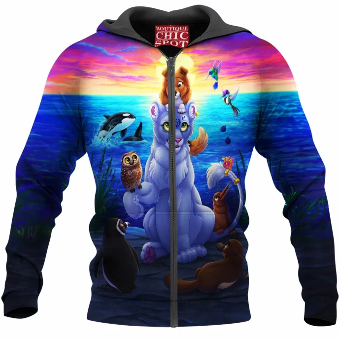 Animals Zip Hoodie