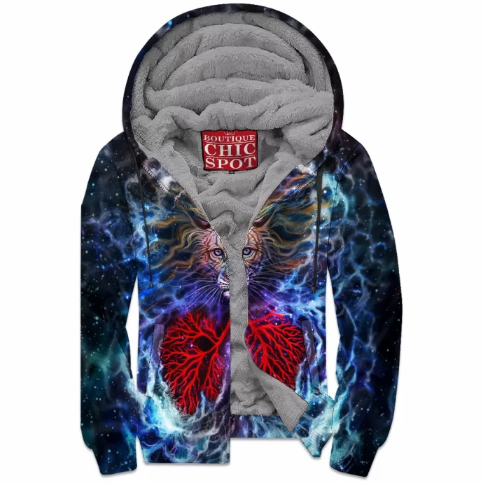 Cosmic Tiger Zip Fleece Hoodie