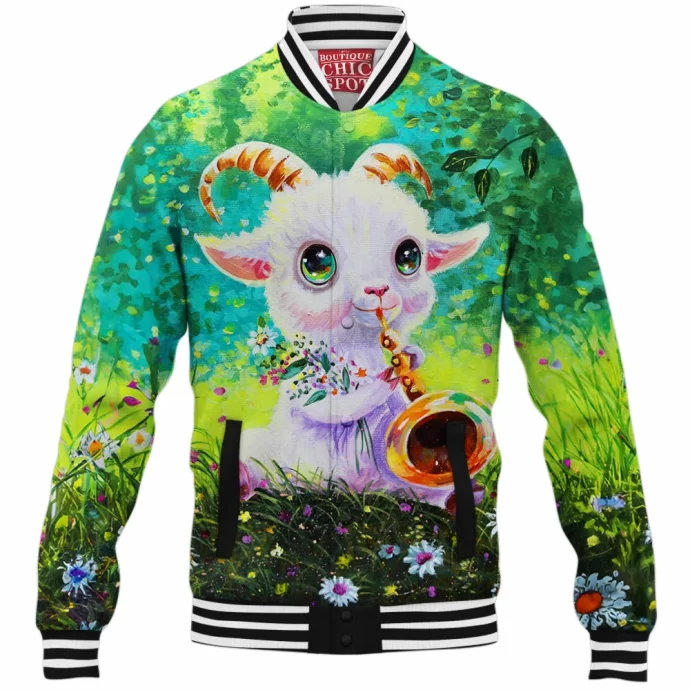 Cute Goat Baseball Jacket