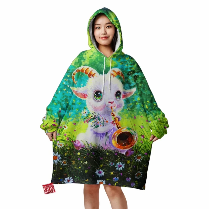 Cute Goat Blanket Hoodie