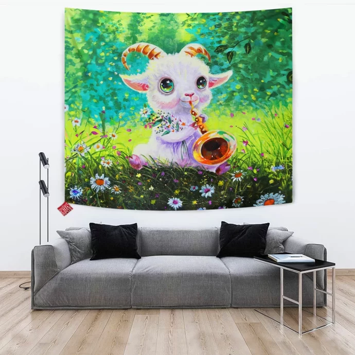 Cute Goat Tapestry