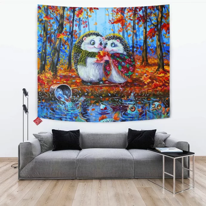 Cute Hedgehog Tapestry