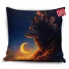 Night Guardian Wolf Pillow Cover