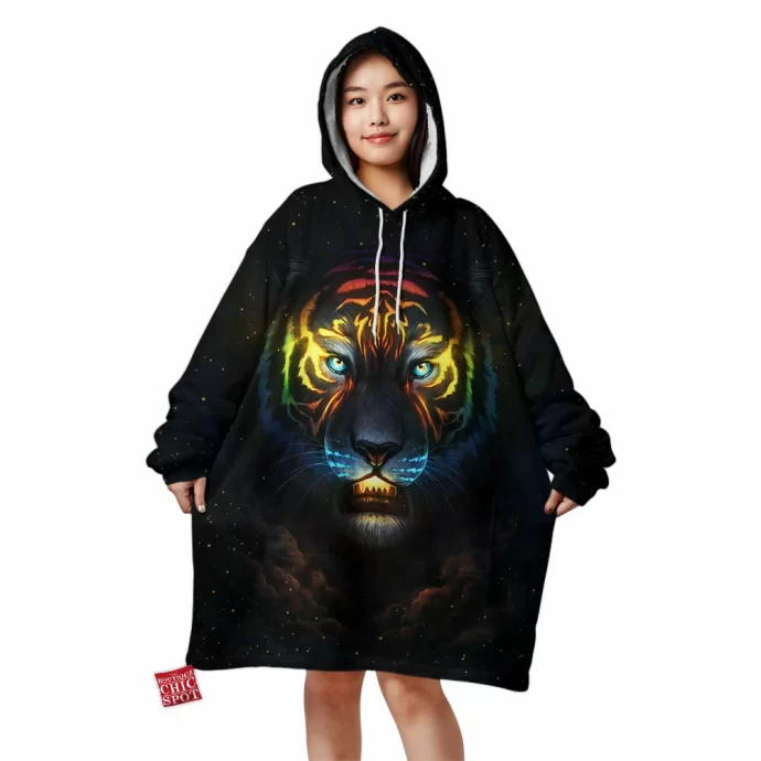 Galaxy Tiger Blanket Hoodie