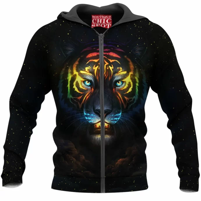 Galaxy Tiger Zip Hoodie