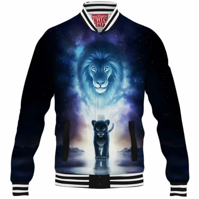 A King Path Lion Baseball Jacket