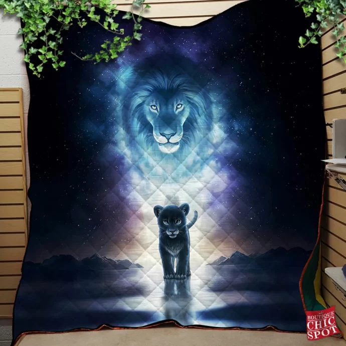 A King Path Lion Quilt Blanket