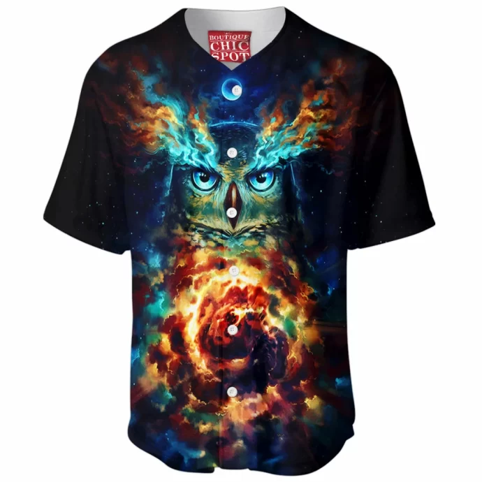 Galaxy Owl Baseball Jersey