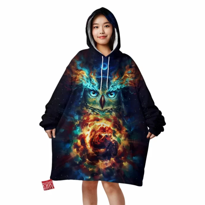 Galaxy Owl Blanket Hoodie