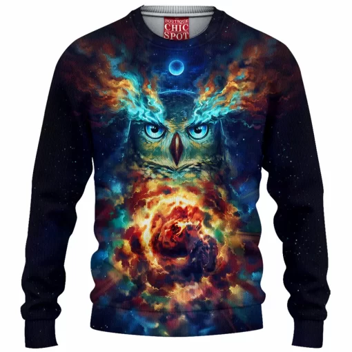 Galaxy Owl Knitted Sweater