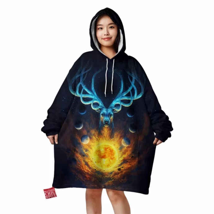 Galaxy Deer Blanket Hoodie