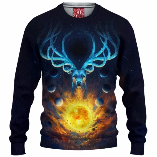 Galaxy Deer Knitted Sweater