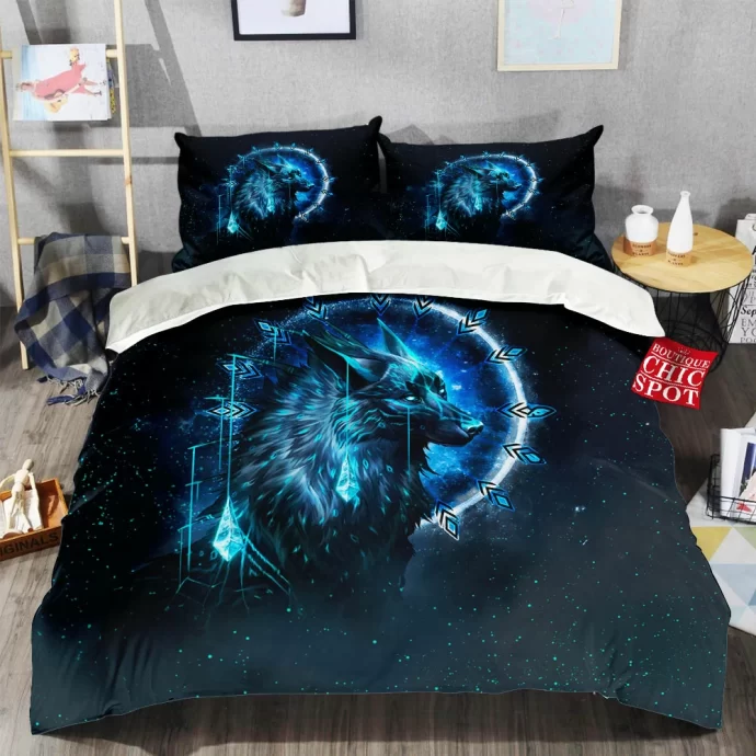 Black Wolf Bedding Set