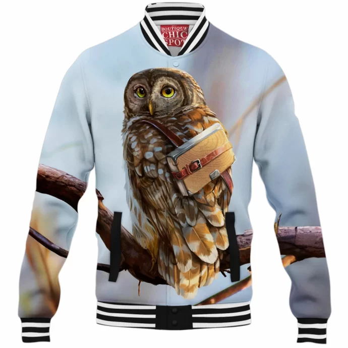 Forest Owl Baseball Jacket