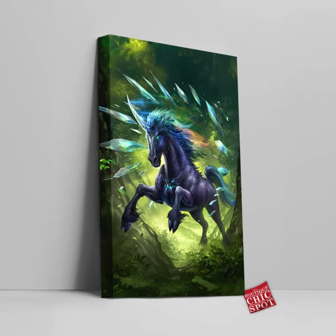 Prismatic Unicorn Canvas Wall Art