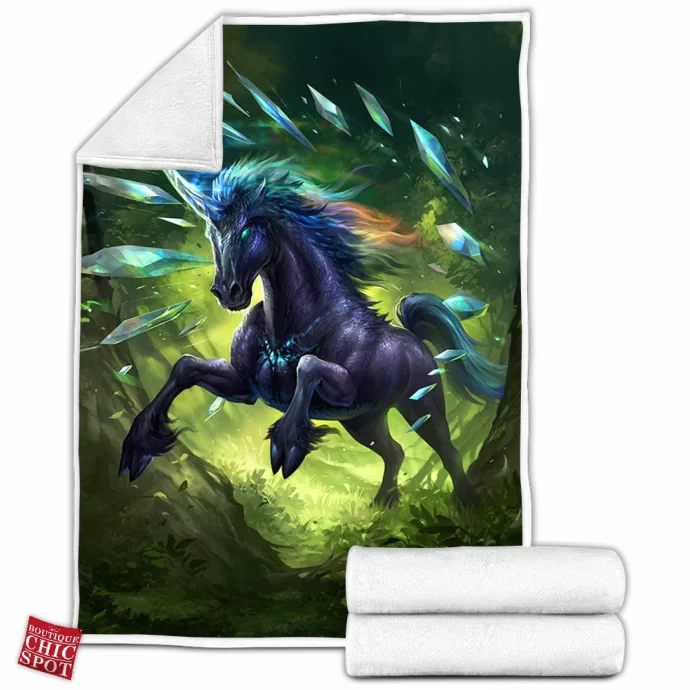 Prismatic Unicorn Fleece Blanket