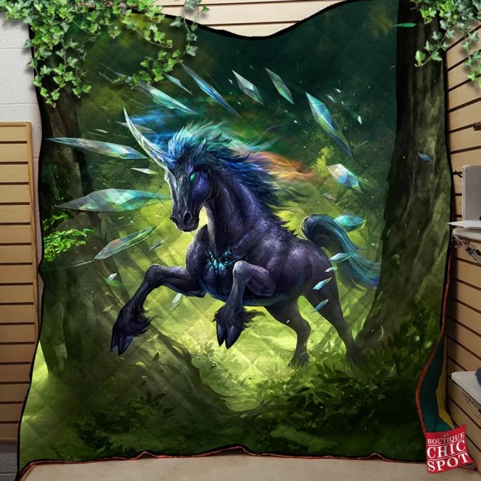 Prismatic Unicorn Quilt Blanket