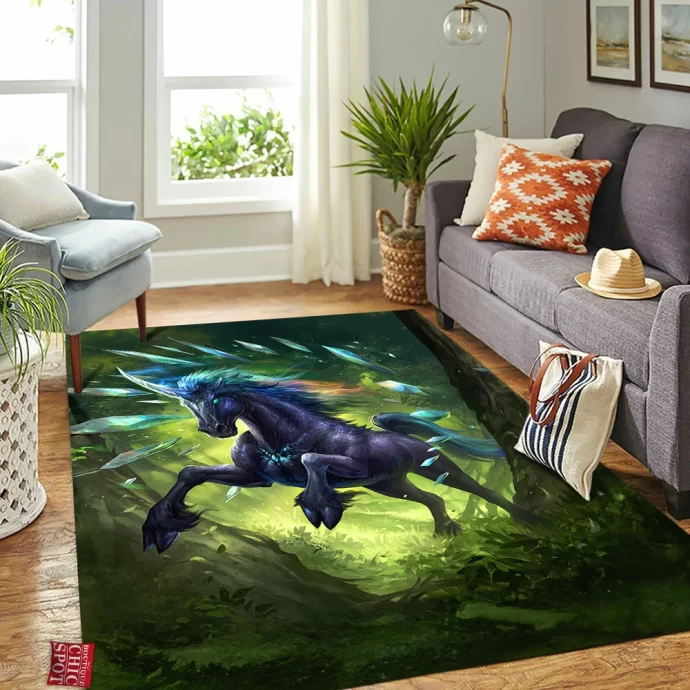 Prismatic Unicorn Rectangle Rug